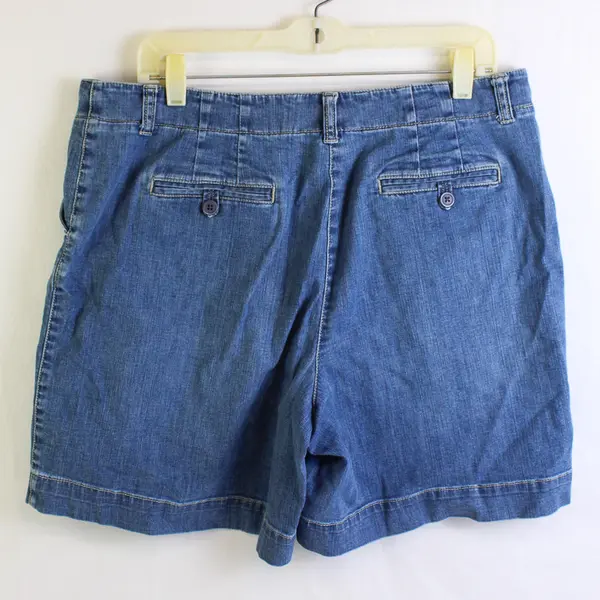 Talbots Medium Wash High Rise Denim Shorts Women's Size 14
