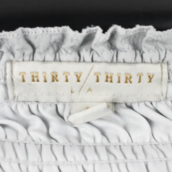 Thirty Thirty LA Pale Blue Puff Sleeve Tiered Dress Women's Size Large