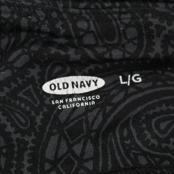 Old Navy Dark Gray Paisley Low-Rise Capri Leggings Women's Size Large