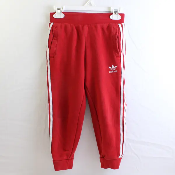 Adidas 4T Red and White Matching Sweater and Jogger Set