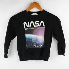 H&M Toddler 5T/6 Black Pullover Sweater with NASA Graphic