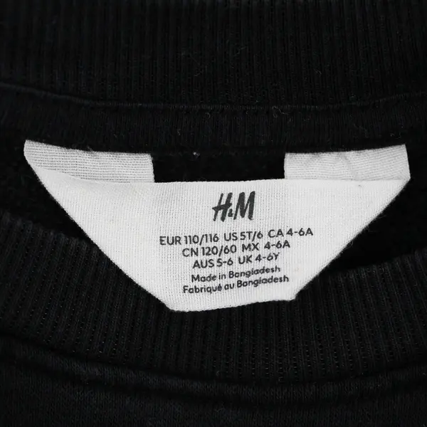 H&M Toddler 5T/6 Black Pullover Sweater with NASA Graphic