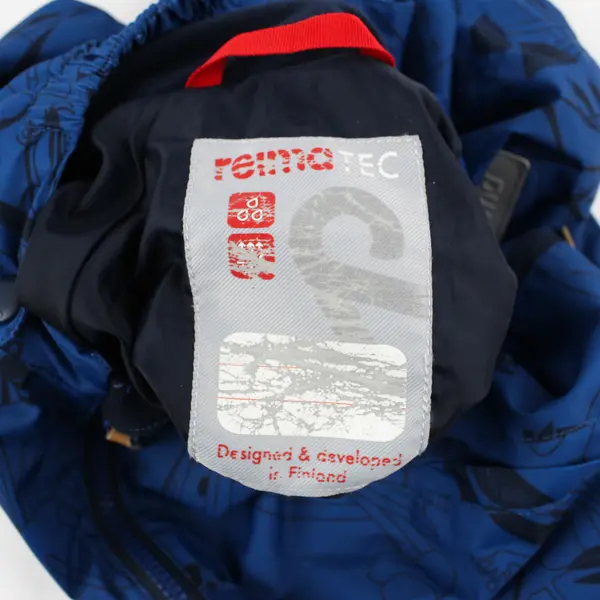 Reima Child's 2T Blue Graphic ReimaTech Full Zip Removable Hood Jacket