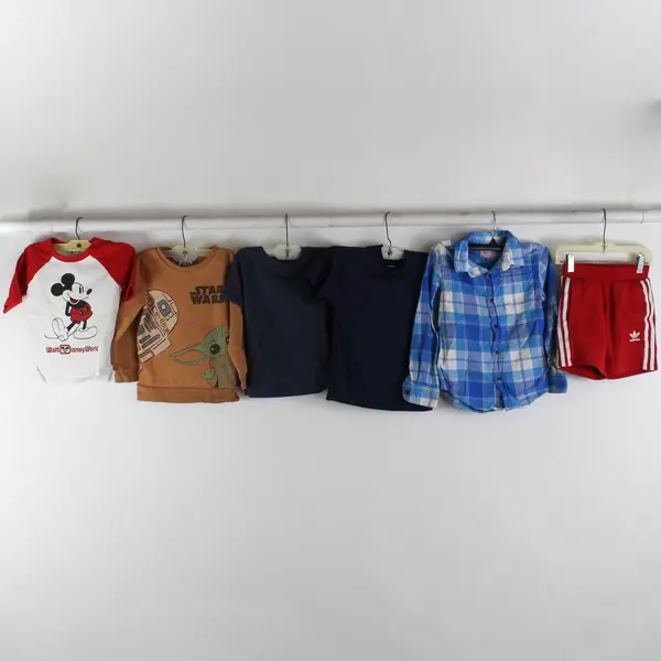 Lot of 6 Mixed Brands Toddler Boy 5/5T Clothing Lot Shirts, Shorts, Sweaters