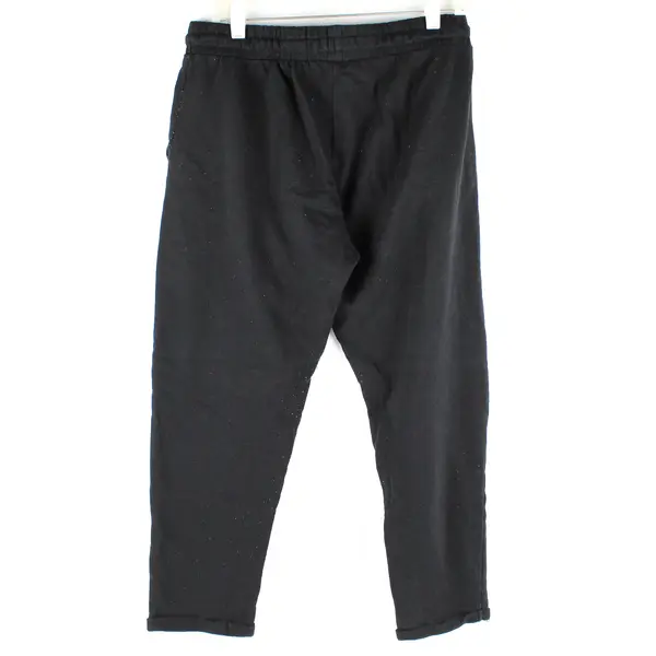 LC Waikiki Women's L Casual Black Cuffed Drawstring Waist Sweatpants