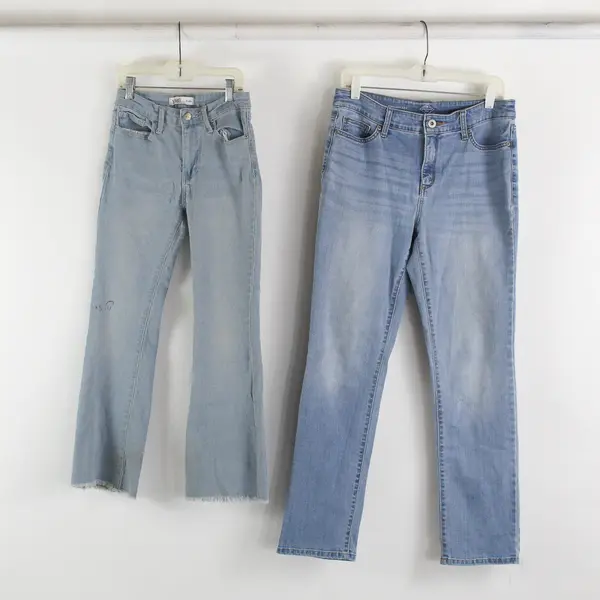 Lot of 4 Denim Jeans - Stained/Ripped/Damaged - Scrap Fabric for Crafts