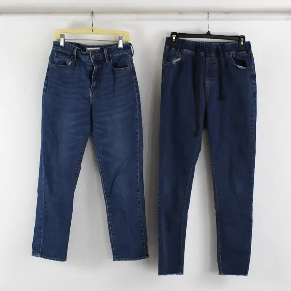 Lot of 4 Denim Jeans - Stained/Ripped/Damaged - Scrap Fabric for Crafts