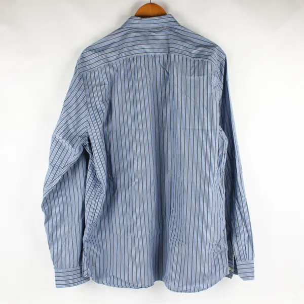 Banana Republic Slim Fit Blue Long Sleeve Collared Button Up Men's 17-17.5 XL