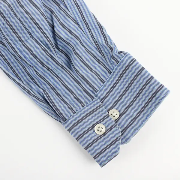 Banana Republic Slim Fit Blue Long Sleeve Collared Button Up Men's 17-17.5 XL