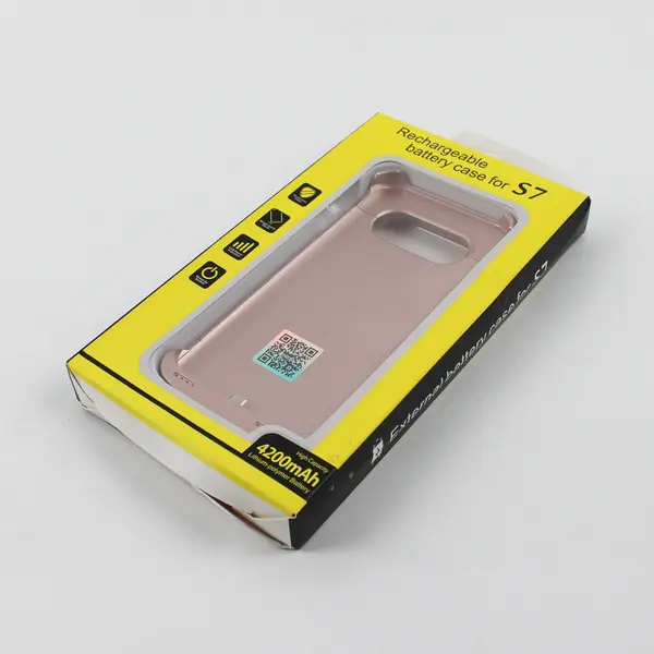 Rechargeable Battery Case For Galaxy S7 4200mAh Rose Gold