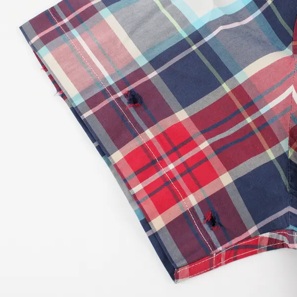 American Eagle Outfitters Plaid Short Sleeve Collared Button Up Men's XXL