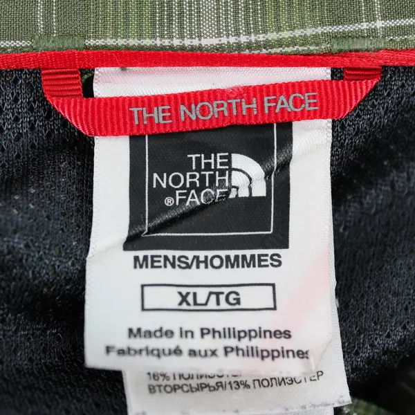 The North Face Green Plaid Long Sleeve Collared Button Up Mens XL