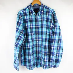American Eagle Outfitters Blue Plaid Long Sleeve Collared Button Up Men's XXL