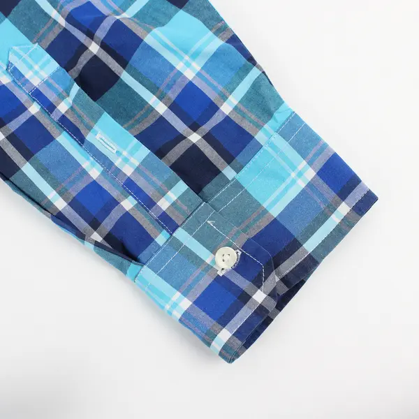 American Eagle Outfitters Blue Plaid Long Sleeve Collared Button Up Men's XXL