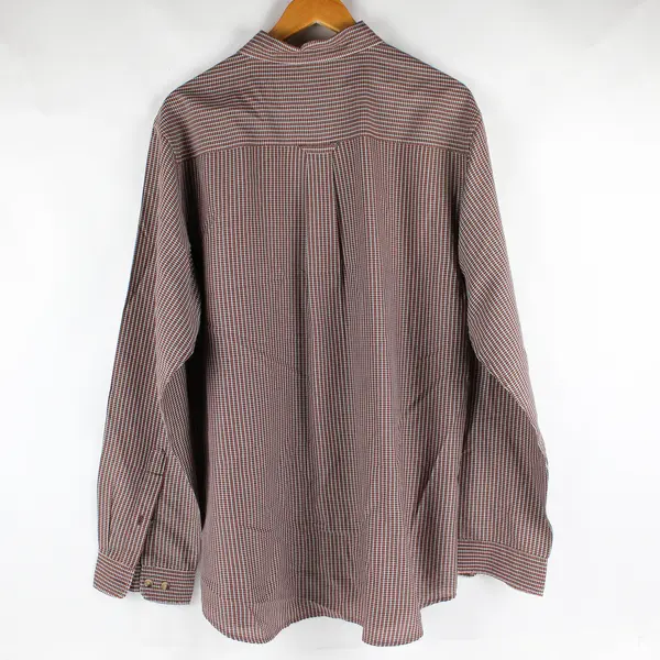 The North Face Red/Brown Gingham Long Sleeve Collared Button Up Men's XL