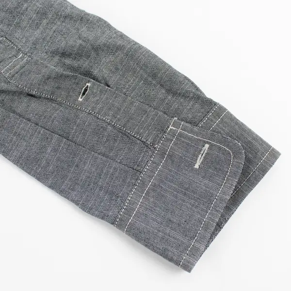 Eddie Bauer Solid Gray Color Long Sleeve Collared Button Up Men's XL