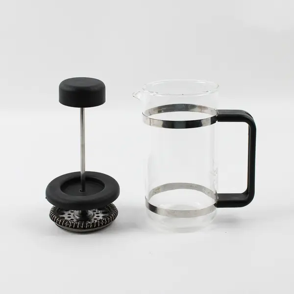 Bodum Glass and Black Plastic Mini French Press 5" Tall