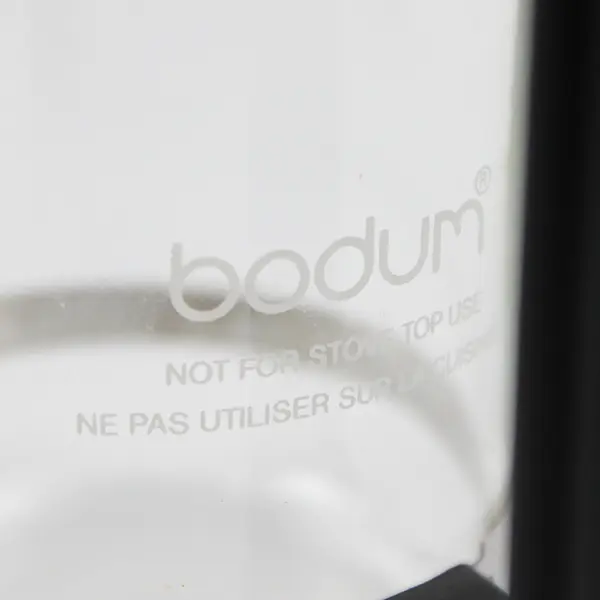 Bodum Glass and Black Plastic Mini French Press 5" Tall
