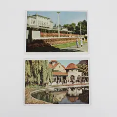 Lot Of 2 Vintage Bad Nauheim Germany Kurhaus Trinkkuranlage Color Postcards
