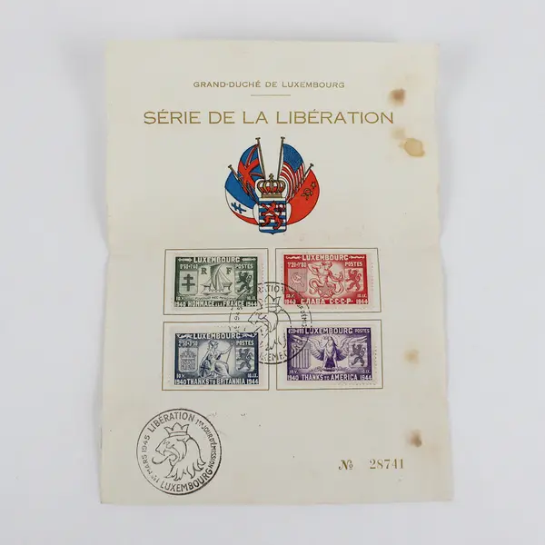 Luxembourg 1945 Liberation 1st Day Stamps Grand-Duche Sheet Of 4 Stamps