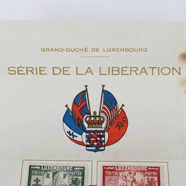 Luxembourg 1945 Liberation 1st Day Stamps Grand-Duche Sheet Of 4 Stamps