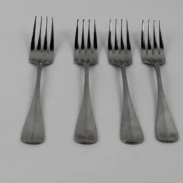 Lot of 4 Wallace Silver Blaine Pattern 18/10 Stainless Salad Forks 7.5" Good
