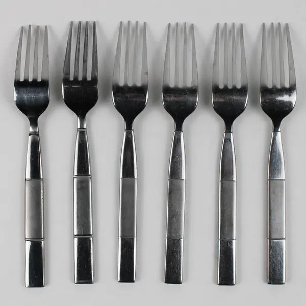 Lot Of 6 Cambridge Silver CBS91 (Stainless) Flatware Salad Forks 7.25" Long