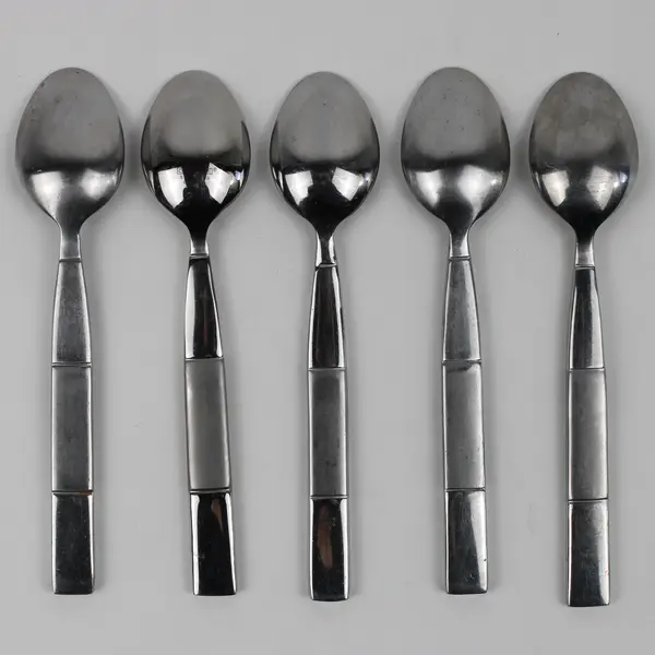 Lot Of 5 Cambridge Silver CBS91 (Stainless) Flatware Teaspoons 6.75" Long