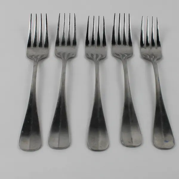 Lot of 5 Wallace Silver Blaine Pattern 18/10 Stainless Salad Forks 7.5" Good