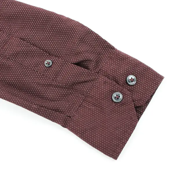 Michael Brandon Men's M Purple Polka Dot Slim Fit Long Sleeve Button Up Shirt