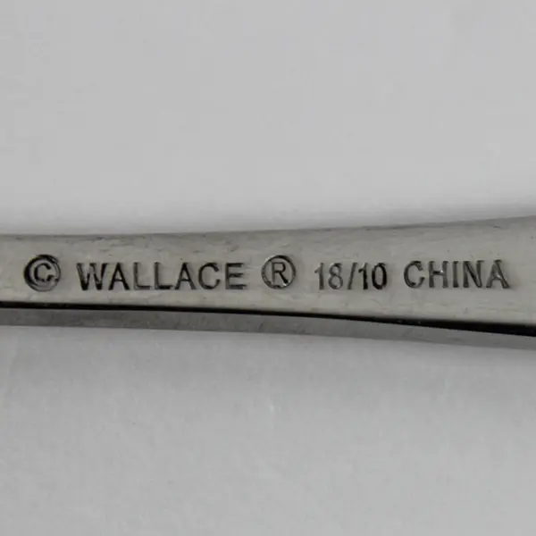 Lot of 2 Wallace Silver Blaine Pattern 18/10 Stainless Teaspoon Oval Soup Spoon