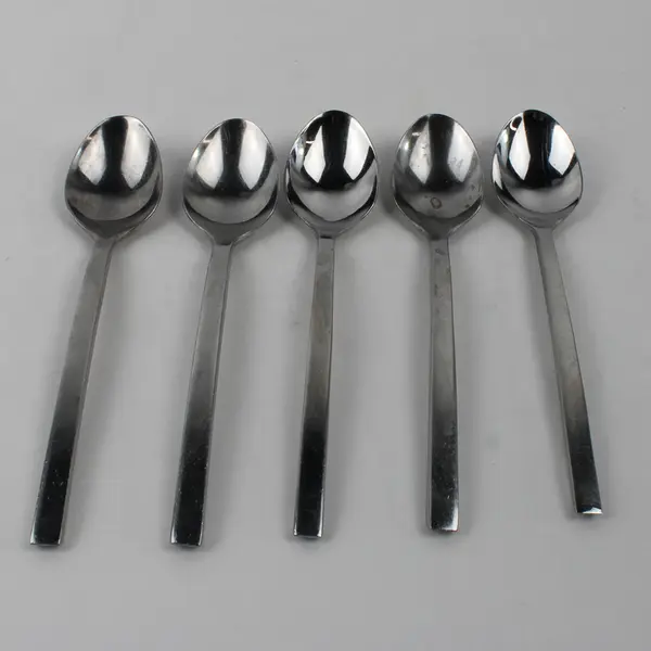 Lot Of 5 Cambridge Silver Chop-Conversation Stainless Flatware Soup Spoon 7.75"
