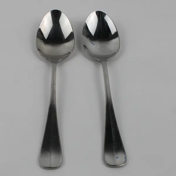 Lot of 2 Wallace Silver Blaine Pattern 18/10 SS Solid Serving Spoons 8.5" HTF