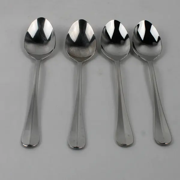 Lot of 4 Wallace Silver Baguette Pattern 18/10 Stainless Teaspoons 6.5" HTF Rare