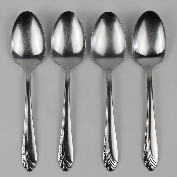 Lot Of 4 Oneida Silver Heart of Sweden (Stainless) Flatware Serving Spoons 8.25"