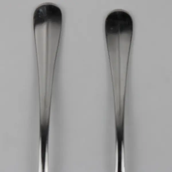 2 Wallace Silver Baguette Pattern 18/10 SS Round Soup Spoon Salad Fork HTF Rare