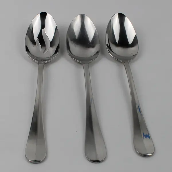 Lot of 3 Wallace Silver Baguette Pattern 18/10 Stainless 8.75" Serving Pieces