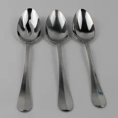 Lot of 3 Wallace Silver Baguette Pattern 18/10 Stainless 8.75" Serving Pieces