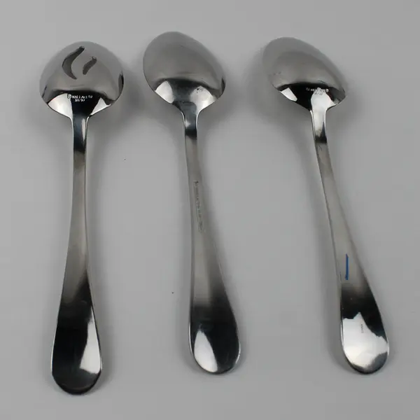 Lot of 3 Wallace Silver Baguette Pattern 18/10 Stainless 8.75" Serving Pieces