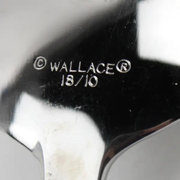 Lot of 3 Wallace Silver Baguette Pattern 18/10 Stainless 8.75" Serving Pieces