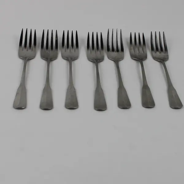 Lot Of 7 Oneida Silver Colonial Artistry Stainless Flatware Salad Forks 9.25"