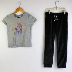 Old Navy and So Youth Girls Size M (8) Horse Graphic Shirt and Fuzzy Pants Lot