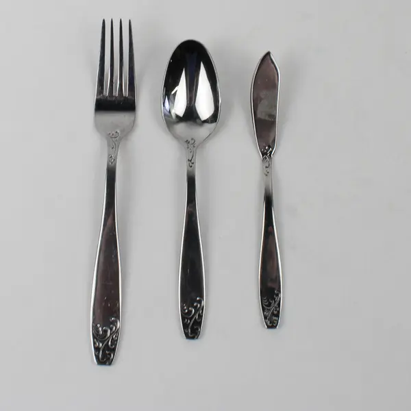 Lot Of 4 Oneida Silver Whitney (Stainless) Flatware Forks, Spoon & Butter Knife