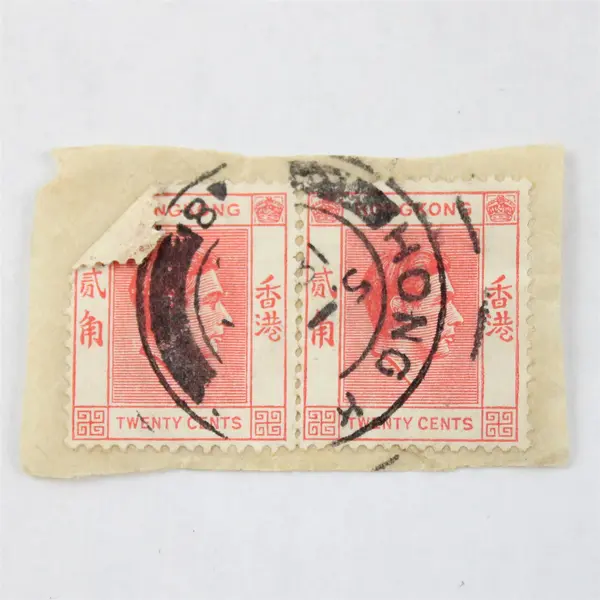 Lot Of 6 Hong Kong King George VI 20/30/80 Cents 1 Dollar Stamps Used