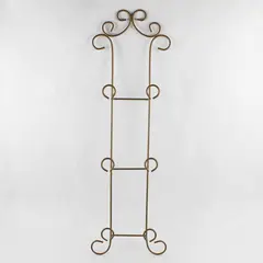 Metal Gold Wall Mount Vertical Plate Rack or Picture Holder