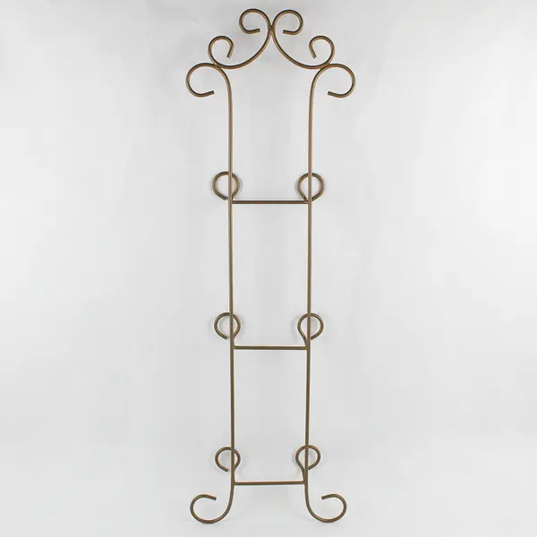 Metal Gold Wall Mount Vertical Plate Rack or Picture Holder