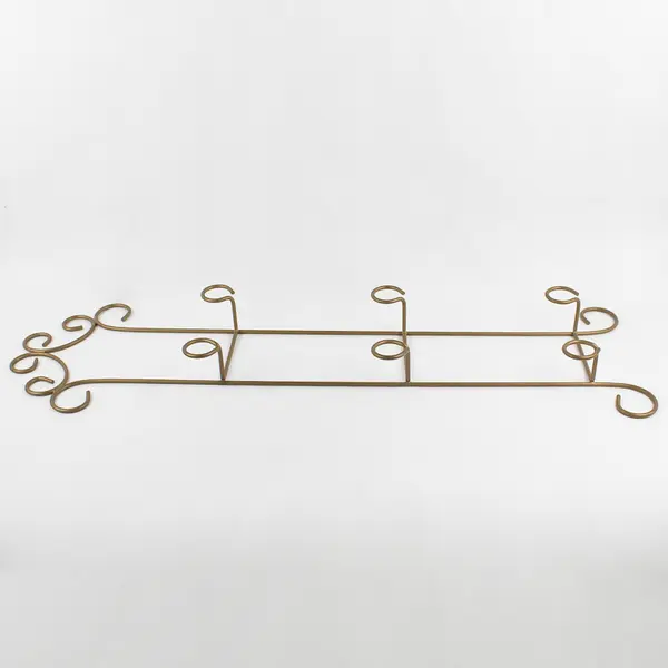 Metal Gold Wall Mount Vertical Plate Rack or Picture Holder