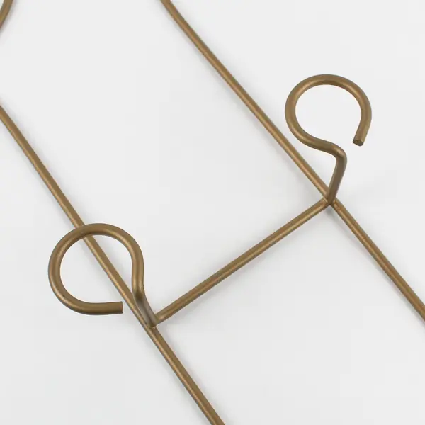 Metal Gold Wall Mount Vertical Plate Rack or Picture Holder