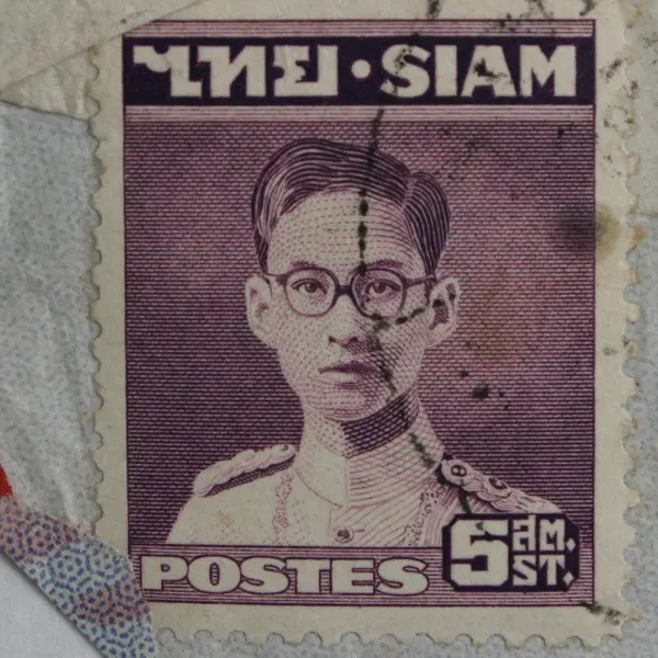 Lot Of 5 Thailand Stamps Used On Paper King Rama IX 1950 & Birth Of Buddha 1957 