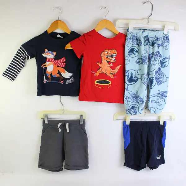 Lot of 5 Mixed Brands Baby Boys 3T Shirts, Shorts, Pajama Pants